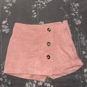 PacSun LA Hearts Pink Buttoned Swede Skort Size Small